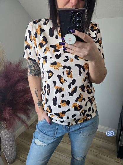 Leopard Glitter Tee